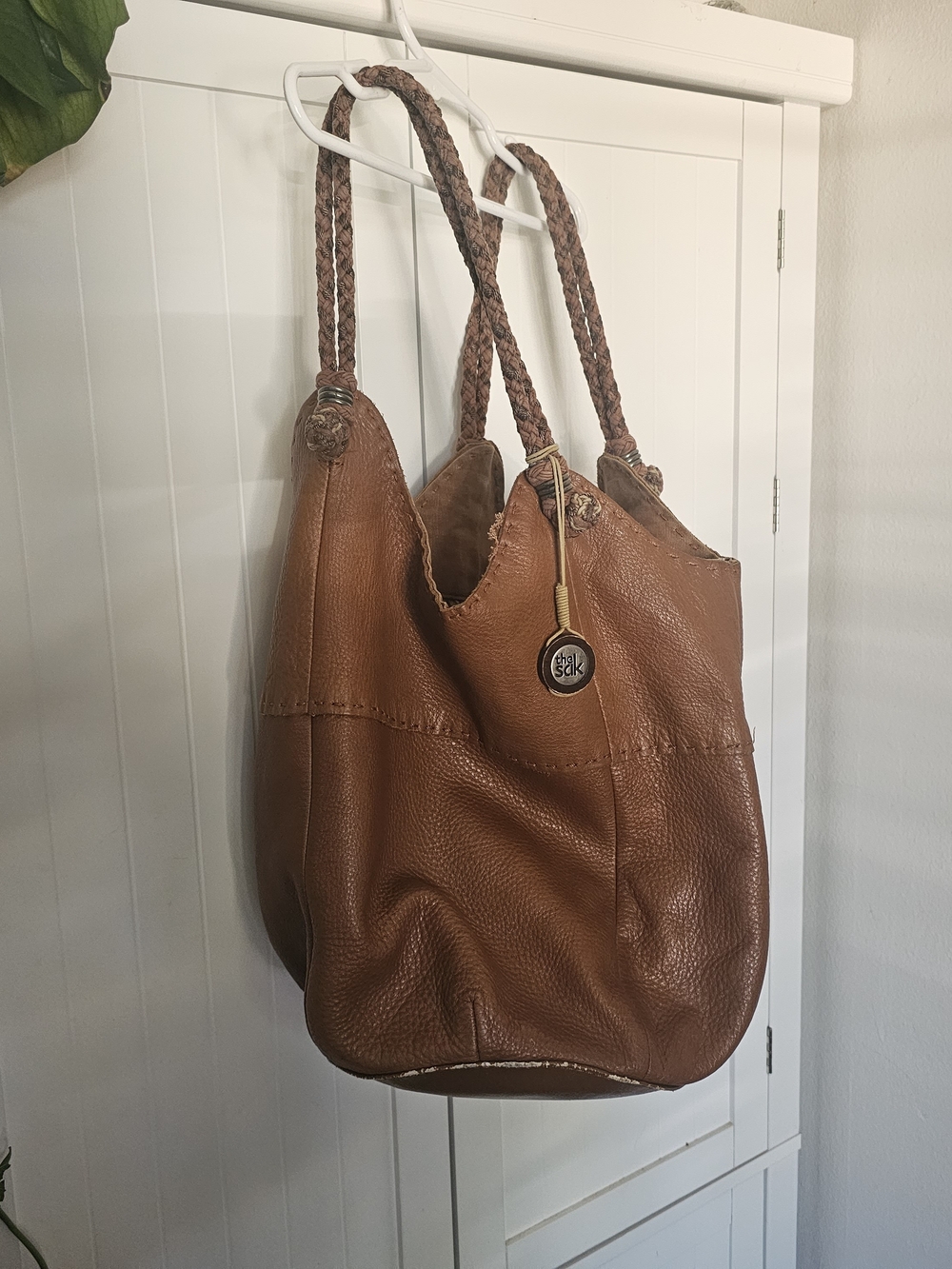 The Sak Brown Leather Hobo Bucket Bag